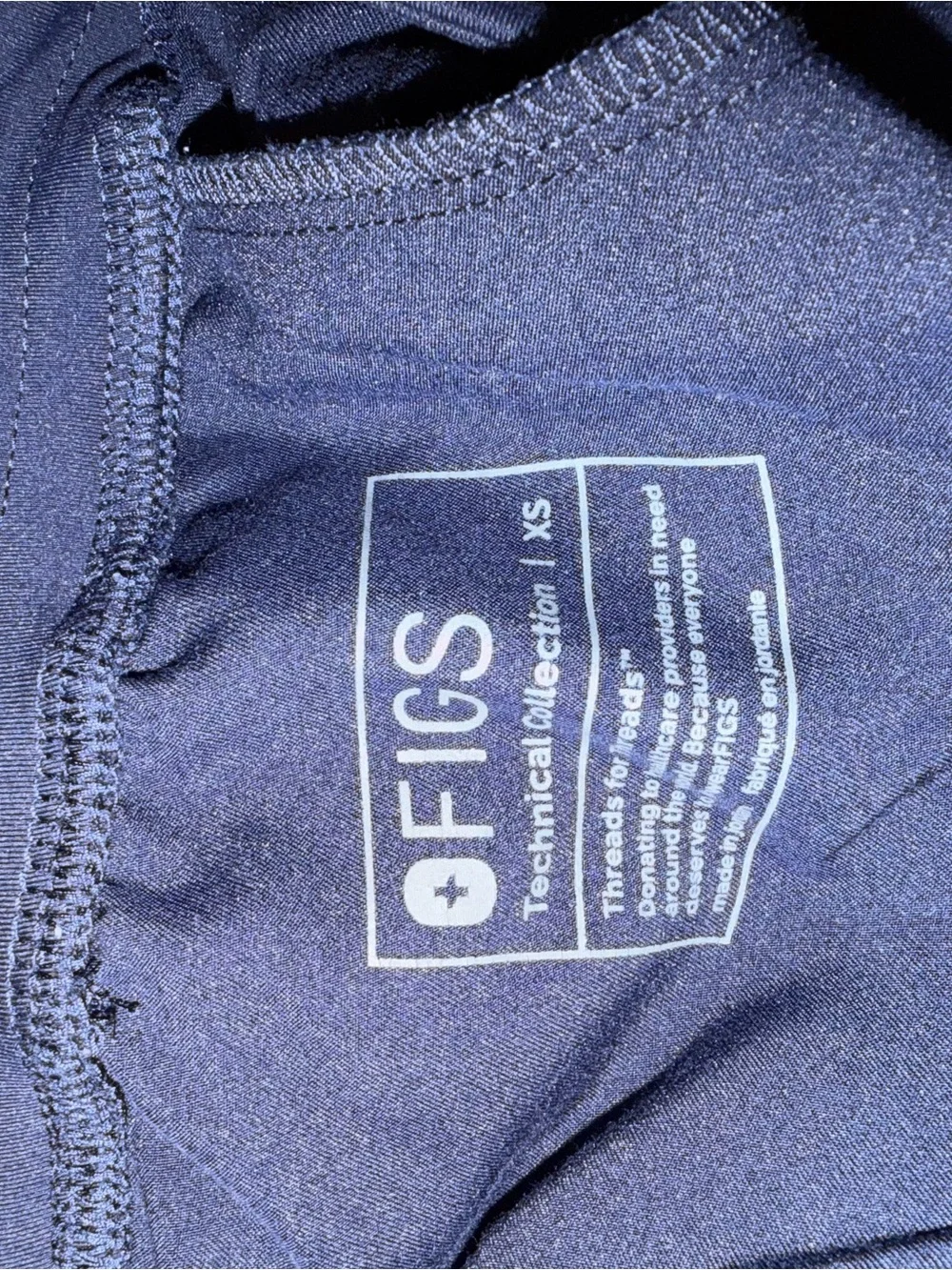 Figs Navy Pants with grey Drawstring